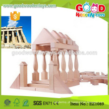 EZ1089 110pcs Custom 3 Trays Kids Natural Wooden Block